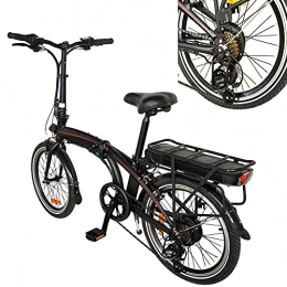 CM67 Bici Pure Bici Pieghevole Bicicletta pieghevole per adulti Bicicletta elettrica pieghevole motore da 350W Bicicletta sportiva pieghevole con 3 modalità di guida Adatto per brevi viaggi