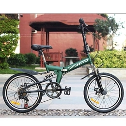 QWASZ Bici QWASZ Bicicletta Pieghevole da 20 Pollici Pendolare da Ciclismo a 6 velocità Bicicletta Pieghevole Studente Adulto per Donna Bicicletta da Auto Telaio in Alluminio Leggero Assorbimento degli Urti