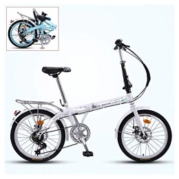 SEESEE.U Bici SEESEE.U Bicicletta Pieghevole per Adulti, Bicicletta Portatile Ultraleggera da 16 Pollici, Pieghevole in 3 Fasi, 7 velocità Regolabili, Freni a Doppio Disco Anteriori e Posteriori, 4 Colori