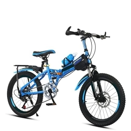 SLDMJFSZ Bici pieghevoli SLDMJFSZ Bici pieghevole, mountain bike pieghevole da 20 pollici, bicicletta a 6 velocità con freno a doppio disco per bici da ragazzi e ragazze Bicicletta ultraleggera, Sky blue