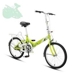 SUIBIAN Bici SUIBIAN Pieghevole per Adulti Biciclette, Pieghevole Rapida Regolabile Manubrio e Seat, Centrale Ammortizzante della Molla, l'ammortizzatore di Guida Comoda ed ampliato, 16 / 20 Pollici, Verde, 20