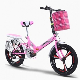 SUSU Light Work 20 Pollici Pieghevole delle Donne Biciclette Adulto Adulto Ultra Light velocit Variabile Portatile Adulto Piccolo Allievo Maschio Bicicletta Pieghevole Portante della Bici Pink