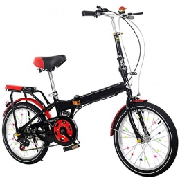 SYCHONG Bici SYCHONG A velocità Variabile Pieghevole Biciclette, Doppio Freno Antiscivolo Folding Bike, con Sella Regolabile E Manubrio, Adatto Ai Bambini, Blu, 16inches