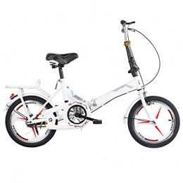 SYCHONG Bici pieghevoli SYCHONG Bicicletta Pieghevole, 16 Pollici Maschio E Femmina per Adulti Ultralight Bambini Portatile Piccolo Bici, Doppio Freno, B