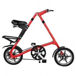 SYCHONG Bici SYCHONG Bicicletta Pieghevole, Alluminio Folding Bike, Biciclette 16 Pollici, Leggero, Rosso