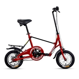 szy Bici szy Biciclette Piccole E Femminile Pieghevole Bici Pieghevole Bicicletta Pieghevole Bicicletta 12 Pollici Piccola Ruota Pieghevole Uomo Biciclette (Color : Red, Size : 12 Inches)