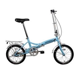 szy Bici szy Folding Bike Pieghevole Bicicletta Pieghevole Bicicletta 16 Pollici Maschio E Femmina Studente di Scuola Secondaria di Piegatura della Bicicletta for Adulti (Color : Blue, Size : 16 Inches)