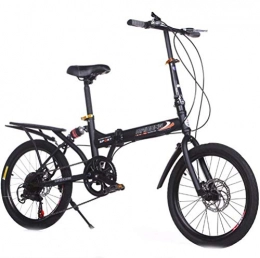 Tbagem-Yjr Bici pieghevoli Tbagem-Yjr Mountain Bike Pieghevole, Studenti Adulti 20 Pollici Ruota A velocità Variabile Bicicletta (Color : Black)