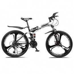 Tbagem-Yjr Bici pieghevoli Tbagem-Yjr Pieghevole velocità Variabile 26 Pollici Mountain Bike, Carbonio Telaio in Acciaio Fuoristrada Bicicletta (Color : Black, Size : 30 Speed)