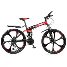 Tbagem-Yjr Bici Tbagem-Yjr Red Mountain Bike Freestyle City Road Biciclette, Freno A Doppio Disco di Smorzamento in Bicicletta 26 Pollici (Size : 30 Speed)