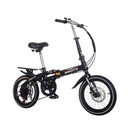 Ti-Fa Bici Ti-Fa Biciclette Mini Pieghevole da 20 Pollici a 7 velocità Portable Student Folding Bike Uomo Donna Leggero Pieghevole velocità Damping Biciclette, Nero