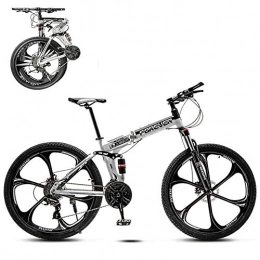 TopBlïng Bici TopBlïng 26 Pollici Pieghevole Mountain MTB per l'Uomo, Assorbimento Completo degli Urti 21 velocità Freno A Doppio Dischi Bici da Strada, Portatile Mountain Bike Leggera Bici-J 30 Marce