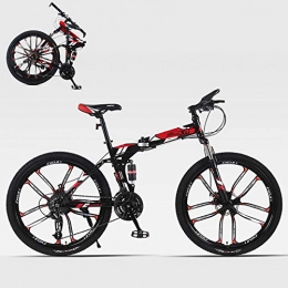 TopBlïng Bici TopBlïng Assorbimento Completo degli Urti 24 Marce Freno A Doppio Dischi Bici da Strada, 26 Pollici Pieghevole Mountain MTB, l'Uomo Portatile Mountain Bike Leggera Bici-N 24 Marce