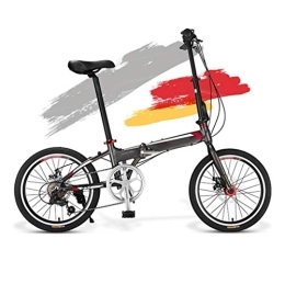 TYXTYX Bici TYXTYX Bicicletta Pieghevole in Alluminio 20 Pollici, Bici Pieghevole Unisex Adulto, Grigio Scuro