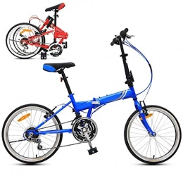 VVBGTS Bici pieghevoli VVBGTS Pieghevole Mountainbike I Bambini Mountain Bike 20 Pollici, Bambini Giovani Biciclette, Pieghevole Unisex Mountain Bike, 21-velocità dello Zoom, Unisex Leggera Commuter Bike (Colore: Rosso)