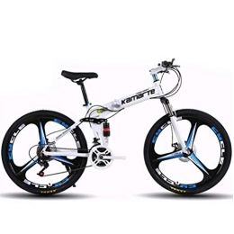 WJSW Bici WJSW MTB Fuoristrada Pieghevole per Mountain Bike Pieghevole da 26 Pollici per Mountain Bike Portatile Pieghevole da Strada (Colore: Bianco, Dimensioni: 24 velocità)