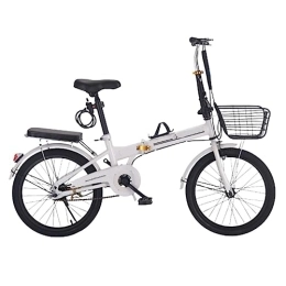 WOLWES Bici WOLWES Bici pieghevole, biciclette pieghevoli per adulti, bici pieghevole con telaio in acciaio al carbonio, bici portatile leggera regolabile in altezza per donne e uomini adolescenti B, 20in