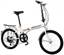 WSJYP Bici pieghevoli WSJYP Bicicletta Pieghevole, Mini Bici Pieghevole Leggera da 20 Pollici, Piccola Bicicletta Portatile, Bicicletta a velocità Variabile Ultraleggera, Bicicletta da Città su Strada per Studenti