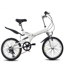 WYN Bici WYN Bici da Strada per Bicicletta a velocità variabile Mountain Bike per Bambini Bicicletta Pieghevole Leggera Portatile, Bianca