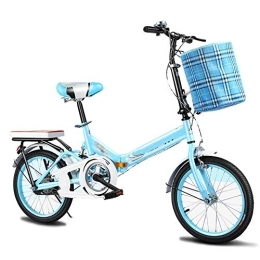 WYZDQ Bici WYZDQ Adulti Bicicletta Pieghevole 20 Pollici Assorbimento di Scossa Ultra Light Maschio e Femmina Studenti Adulti Bambini Mountain Bike, Blu