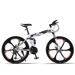 WZB Bici pieghevoli WZB 26"Bicicletta Pieghevole da Montagna a 27 velocit, Bicicletta compatta per pendolari, Trasmissione Shimano per Adulti, YouthBoys e Ragazze, 16, 24 Speed