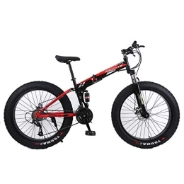 WZB Bici pieghevoli WZB 26"in Lega Pieghevole Mountain Bike 27 velocità Doppia Sospensione 4.0 Pollici in Gomma ciclabile può pedalare su Neve, Montagne, Strade, spiagge, ECC, 6