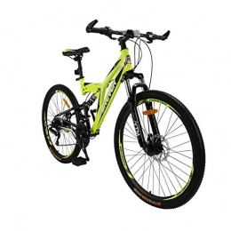 WZB Bici WZB Il più Economico Pieghevole da Mountain Bike da 26"con Ruote, 24 velocità, Piccolo Telaio da 16" in Acciaio, Unisex, Biciclette per pendolari, Verde, 26