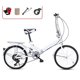 XBSXP Bici pieghevoli XBSXP Biciclette da Uomo, Bici da Donna, Bici Pieghevole, Bicicletta per Adulti da 20 Pollici a velocità variabile Portatile Ultraleggera, Bici per Ragazzi con Ruote Piccole per Studenti