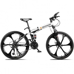 XIGE Bici XIGE Bicicletta Pieghevole MTB / 6 per Mountain Bike per Adulti / Bicicletta da Freno a Doppio Disco per Esterno per Uomo Donna 21 / 24 / 27 velocit Sospensione Completa della Bicicletta-24inch21speed