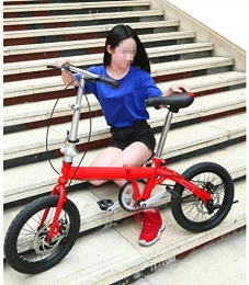 XIN Bici XIN Bici di Montagna piegante della Bicicletta 16in Single Speed ​​Adulti Esterna Student Sport Ciclismo Portatile Pieghevole Bici for Uomo Donna Leggero Pieghevole Casuale Damping Biciclette