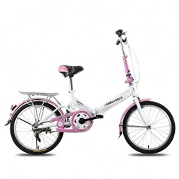 XQ Bici XQ F300 Bicicletta Pieghevole Rosa Adulto 20 Pollici Bicicletta per Bambini per Studenti Portatili Ultraleggeri