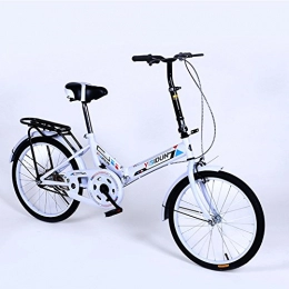 XQ Bici XQ XQ161URE 20 Pollici Bicicletta Pieghevole velocità Singola Bicicletta Uomini E Donne Bicicletta Adulto Bicicletta per Bambini (Colore : Bianca)