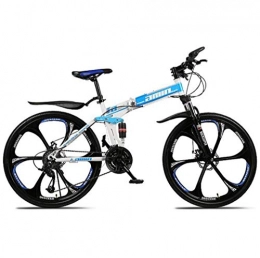 JIAWYJ Bici pieghevoli YANGHAO-Mountain bike per adulti- Bici pieghevoli in mountain bike, 26 pollici 27-velocità doppio disco freno a sospensione integrale antiscivolo, telaio leggero, forcella a sospensione YDLZZXC-09