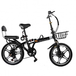 YLJYJ Bici pieghevoli YLJYJ Bici Pieghevole ad Assorbimento di Urto a 7 velocità, Bici da Donna Comoda, Bici da Spiaggia, Bici da Città Pieghevole con Doppio Freno a Disco per Adulto (Colore: Bianco, Dimensioni: 20")