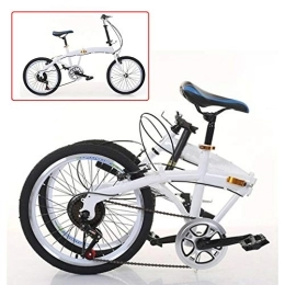 YUNRUX Bici YUNRUX - Bicicletta pieghevole da 20", 7 velocità, colore: Bianco