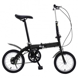 Yunyisujiao Bici Yunyisujiao Bici Pieghevole Premium in 14 Pollici, Mini Bici Pieghevole Leggera Piccola, Bici Portatile Studente Adulto, Mini Bici Pieghevole Leggera Bici a velocità variabile (Color : Black)