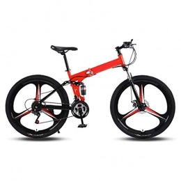 Yunyisujiao Bici pieghevoli Yunyisujiao Mountain bike pieghevole leggera da 26 pollici, mountain bike ad assorbimento degli urti per adulti a velocità variabile a 27 velocità, doppio freno a disco coda morbida in acciaio al carb