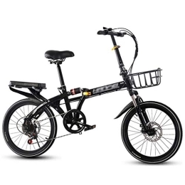 YYSD Bici YYSD 16 / 20 Pollici Bicicletta Pieghevole Mini Bicicletta Compatta da Città a 6 velocità con Freni a Doppio Disco e Pendolari Urbani con Assorbimento degli Urti