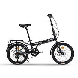 ZHCSYL Bici pieghevoli ZHCSYL Bici Pieghevoli Universali da 120 Cm, Pneumatici Super Resistenti all'Usura, Trasmissione A Sei velocità, Ruote da 20 Pollici(Color:Nero)