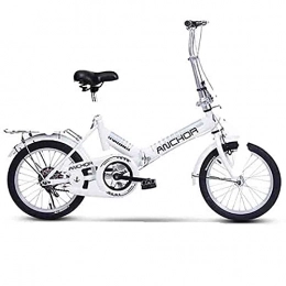 ZHCSYL Bici pieghevoli ZHCSYL Bicicletta Pieghevole Unisex, Ruote da 20 Pollici, Cambio da 21 velocità, Leggero E Assorbimento Facile da Piegarsi E Shock, Molto Adatto per Viaggi Urbani E Rurali, Multicolore(Color:Bianca)