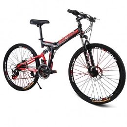 ZIIXINGCHE Bici ZIIXINGCHE Stationary bicyclePieghevole Mountain Bike Bicicletta Doppi Freni a Disco Speed Car Bicicletta Doppio Assorbimento degli Urti Adulto 24 velocit 26 Pollici