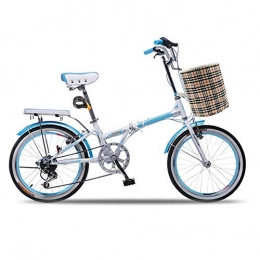 ZIXINGCHE Bici ZIXINGCHE Bike Foldaway Bicicletta Pieghevole Portatile in Acciaio ad Alto tenore di Carbonio Studente Bambini Uomo e Donna 20 Pollici 7 velocit