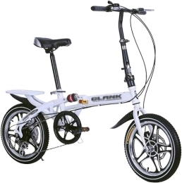 ZLYJ Bici pieghevoli ZLYJ Bicicletta Città Pieghevole 14 / 16 Pollici, Bicicletta Pieghevole Per Adulti Velocità Variabile, Bicicletta Pieghevole Portatile Leggera Per Studenti E Pendolari Urbani B, 16inch