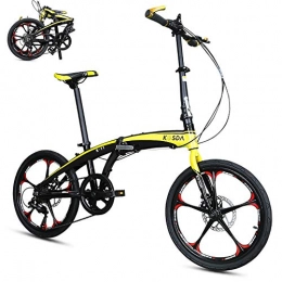 ZXCTTBD Bici ZXCTTBD Portatile Bicicletta Pieghevole, Unisex Bici Pieghevole, First Class Folding Bicicletta con Freno a Doppio Disco, Bici Pieghevole da Montagna per Donna e Uomo, 7 velocit 20 Pollici