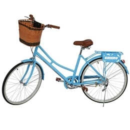 Genérico Biciclette da città 26 pollici Ladies Bicycle comodo e Princess Car City Car (Blue, One Size)