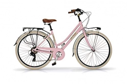 Via Biciclette da città BICI BICICLETTA 28'' DONNA ELEGANCE VIA VENETO 6V ALLUMINIO ROSA DIVA