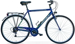 Cicli Puzone Bici BICI BICICLETTA CITY BIKE TREKKING SPEEDCROSS TIEMPO 28 UOMO 6V MISURA 58 CM (BLU VERDE)