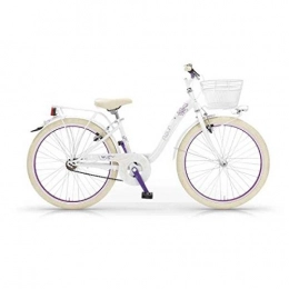 MBM Bici Bici City Bike MBM Fleur Ragazza 24 Pollici 1 Velocità Bianco