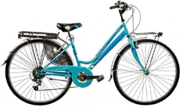 Cicli Puzone Biciclette da città Bici Misura 26 Donna City Bike 6V Moving Art. MOV26D6V (Azzurro)