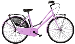 Cicli Puzone Biciclette da città BICI MISURA 26 DONNA DA PASSEGGIO OLANDESINA MODERNIZZATA FEMMINILE DA città OLANDA BICICLETTA CITY SENZA CAMBIO 1V MADE IN ITALY ART. OL26 (ROSA)